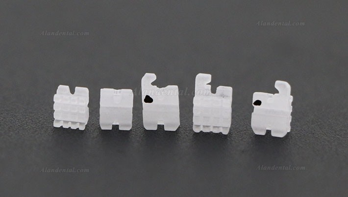 5Pack/20Pcs Dental Orthodontic Ceramic Bracket Braces MBT 022 345 Hooks